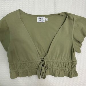 Princess Polly Olive Green Crop Top